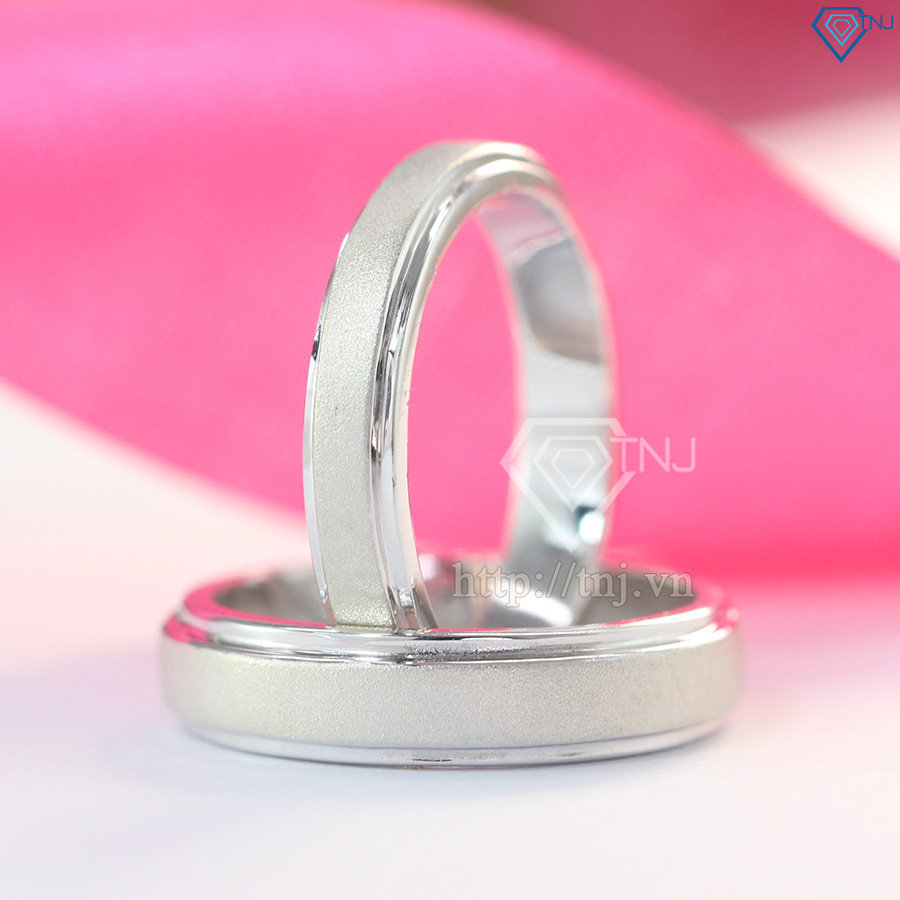 Nhẫn đôi bạc nhẫn cặp bạc đẹp đơn giản tinh tế ND0160
